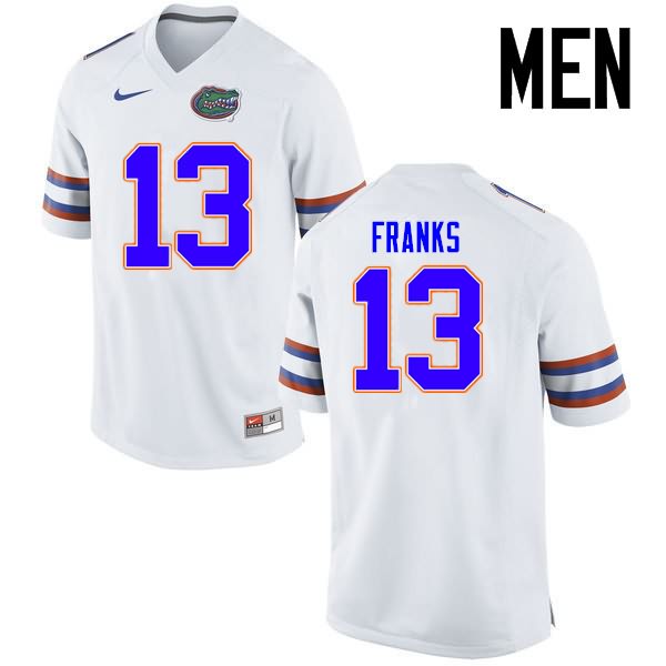 NCAA Florida Gators Feleipe Franks Men's #13 Nike White Stitched Authentic College Football Jersey FEO8164LZ